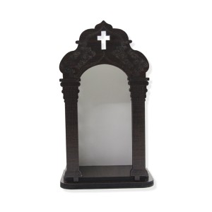 OT818030 - Oratório de Madeira Escura - 20x11,5cm