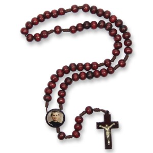 TE940491 - Terço São João Bosco (Dom Bosco) Madeira  - 37cm