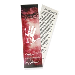 MP66202P6 - Marcador de Página Mãos Ensanguentadas de Jesus c/ 6un. - 18x5cm