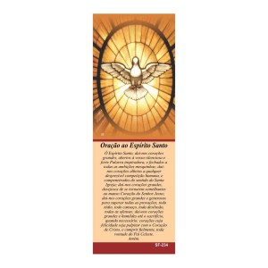 MP67303P50 - Marcador de Página Oração Divino Espírito Santo c/ 50un. - 15x5cm